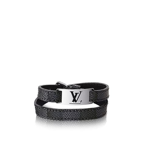 louis vuitton bracelet mens black|louis vuitton damier bracelet.